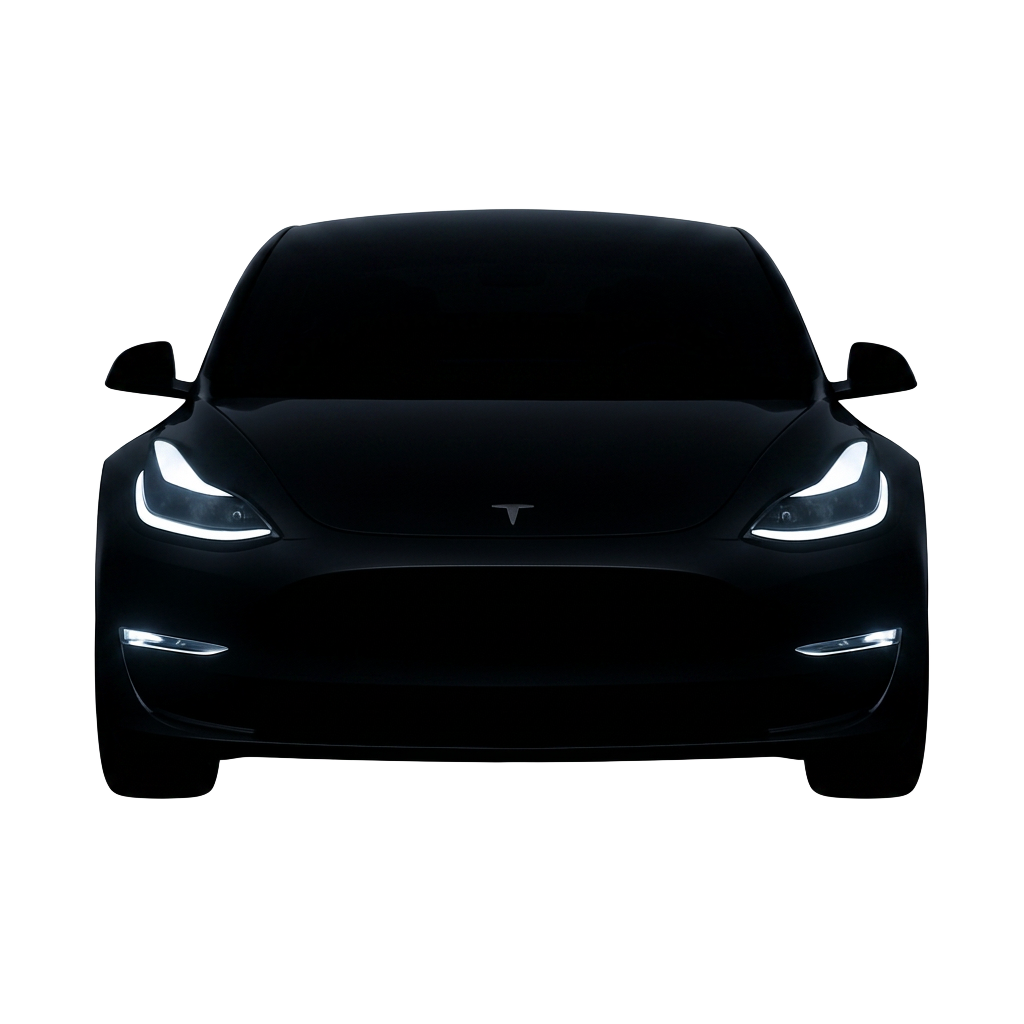 Tesla noire — véhicule premium pour chauffeur VTC